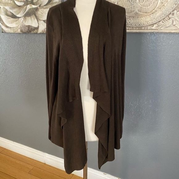 Lafayette 148 Linen knit open front waterfall - Picture 1 of 8